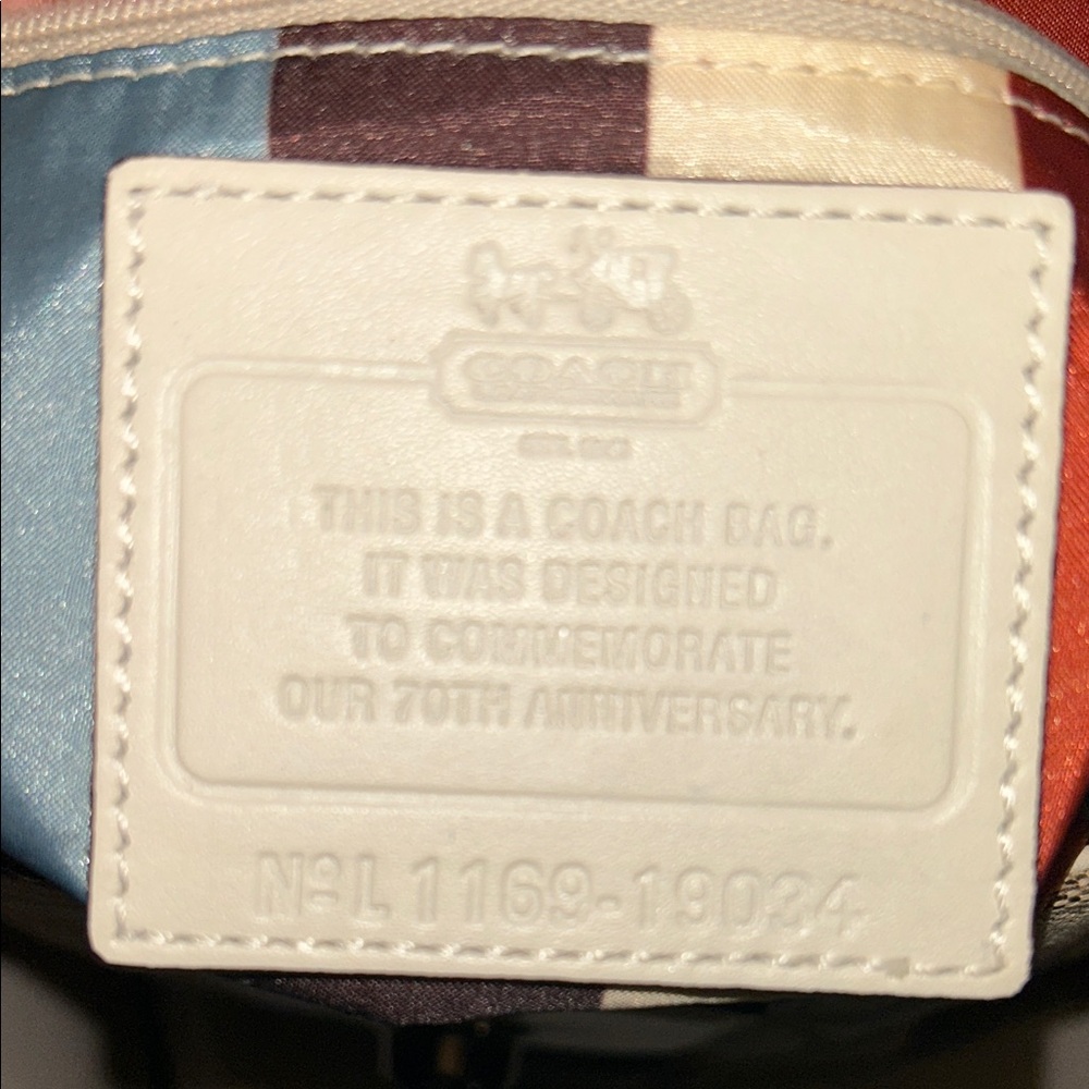 Coach Willis 70th Anniversary Signature Legacy Chalk White Leather Satchel - Picture 15 of 17